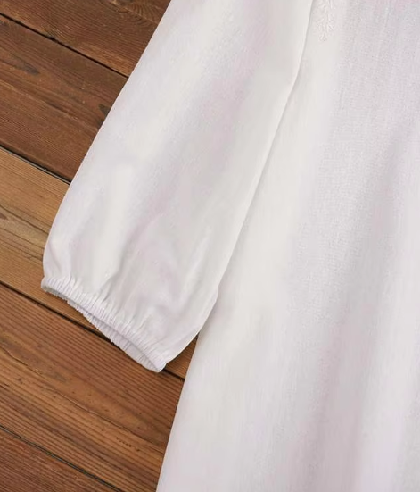 Toscana Embroidered Ruffle-Neck Blouse