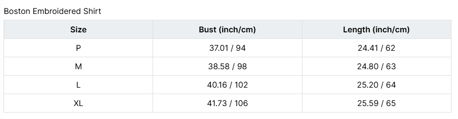 Women's Boston Embroidered Shirt