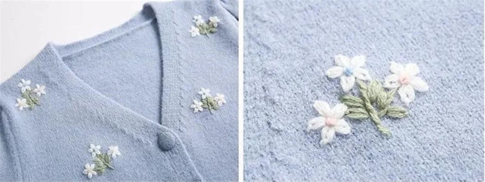 Floral Embroidered Women's Cardigan