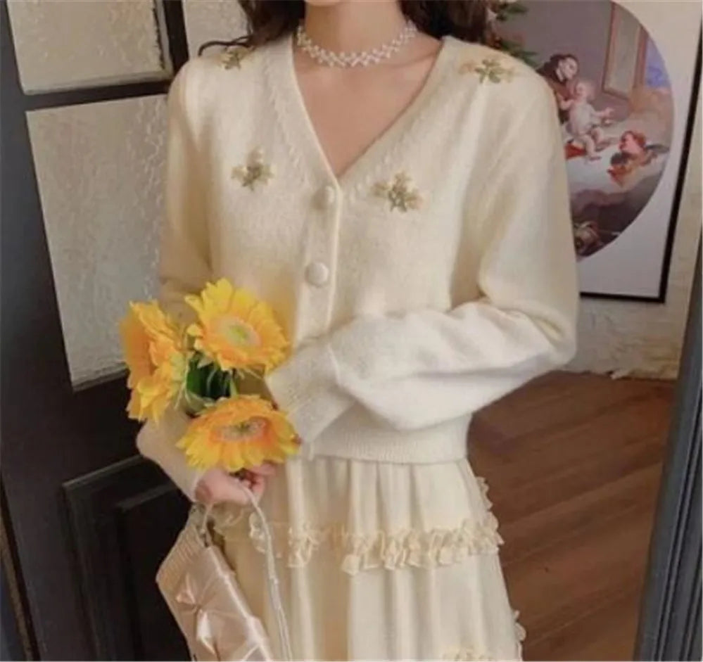 Floral Embroidered Women's Cardigan