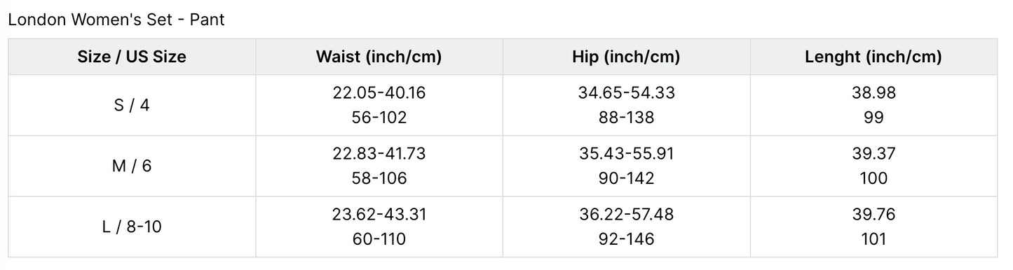 London Women's Set
