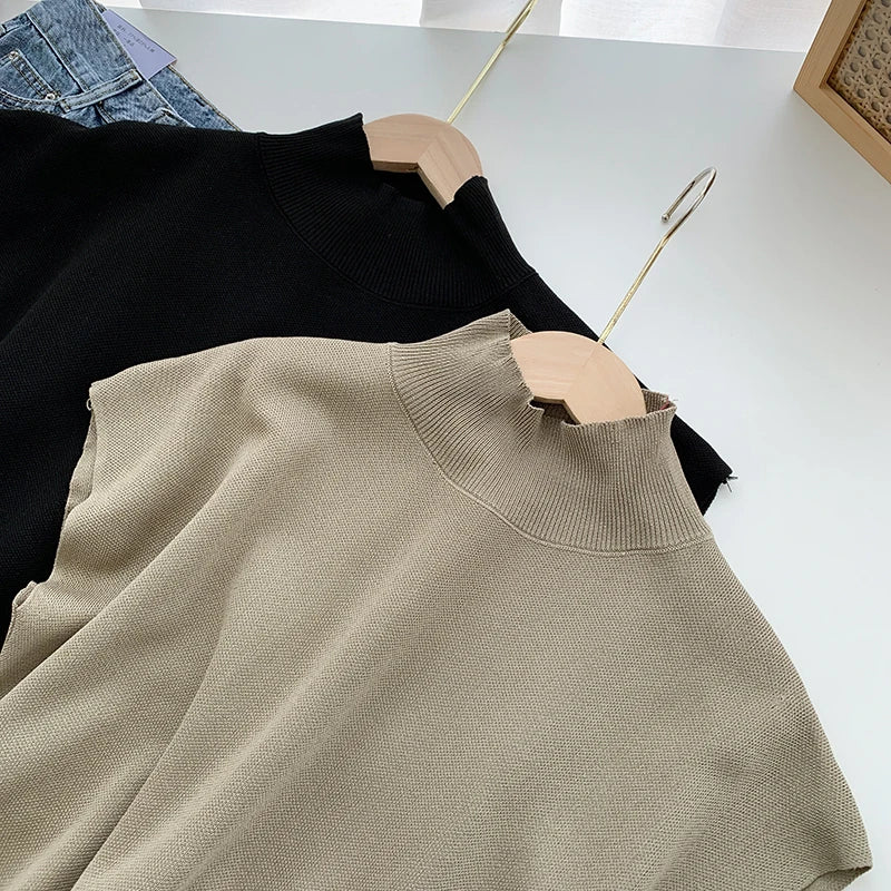 Amsterdam High-Neck Knit T-shirt