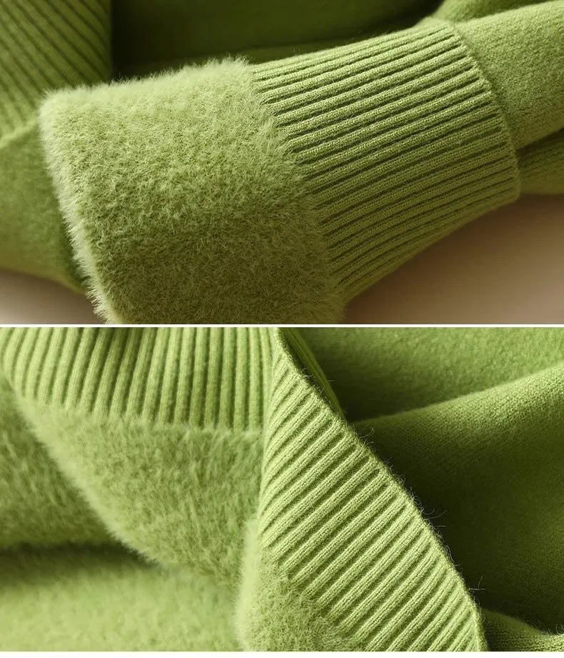 Velvet High-Neck Women's Blouse