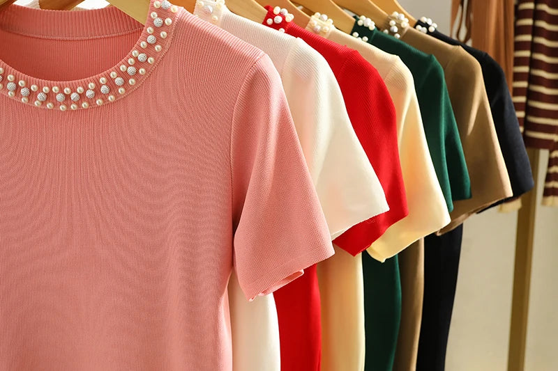 Dubai Pearl-Detail Blouse