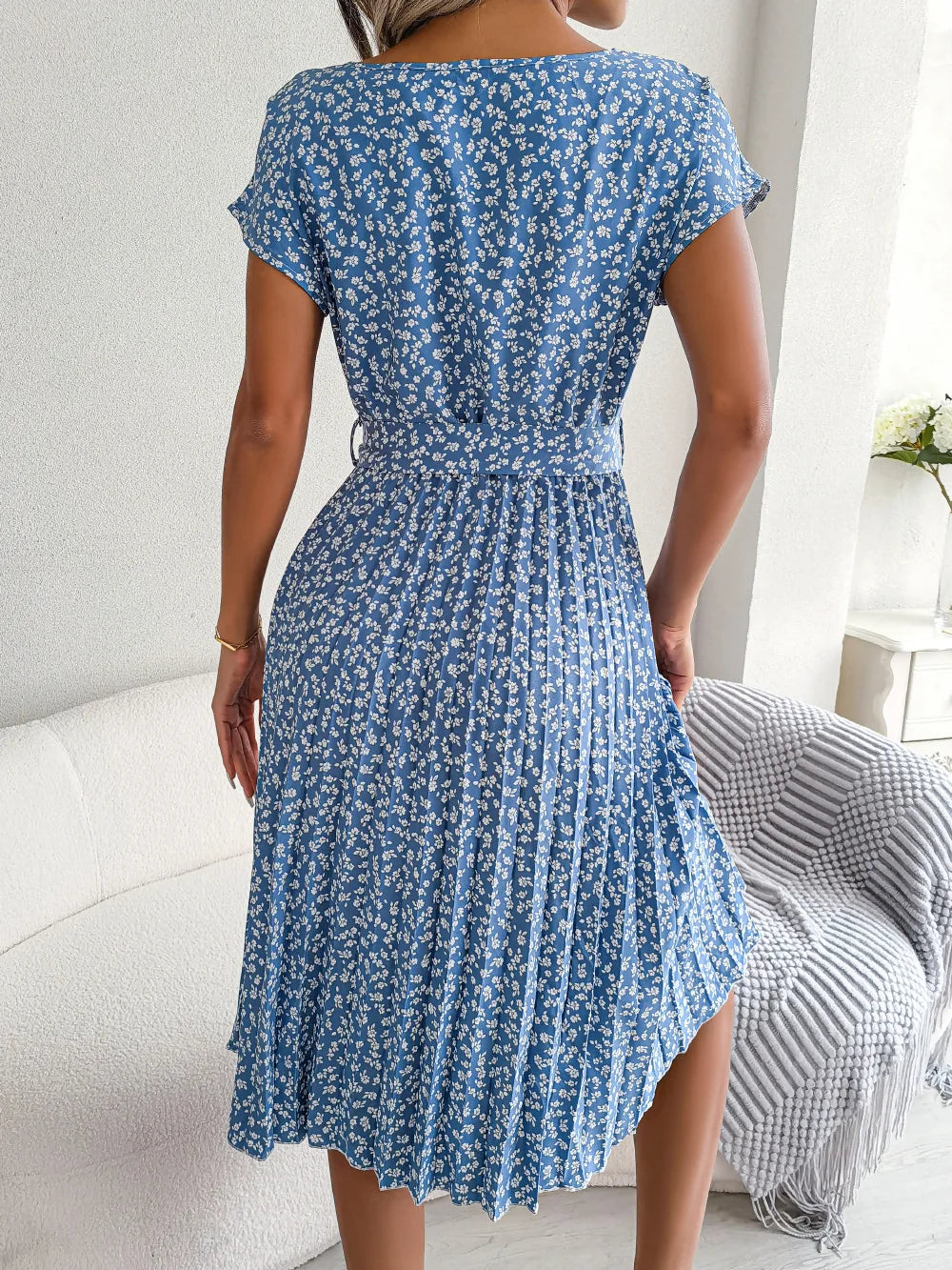 Istanbul Pleated Floral Dress